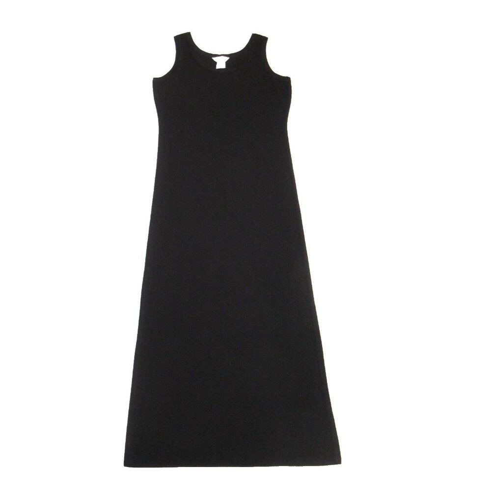 NWT Misook Sleeveless Column Maxi in Black Wrinkle Resistant Knit Dress S